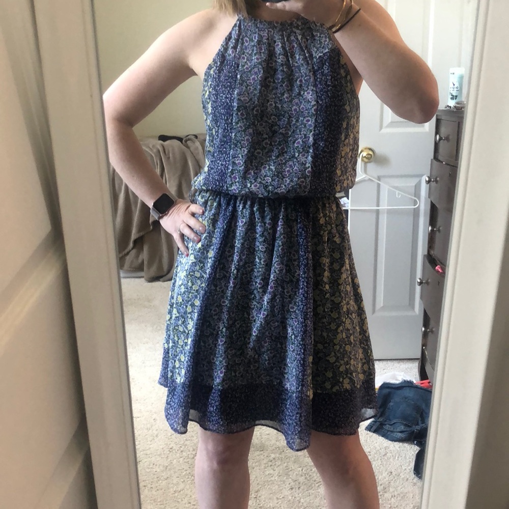 Joie silk patchwork floral dress